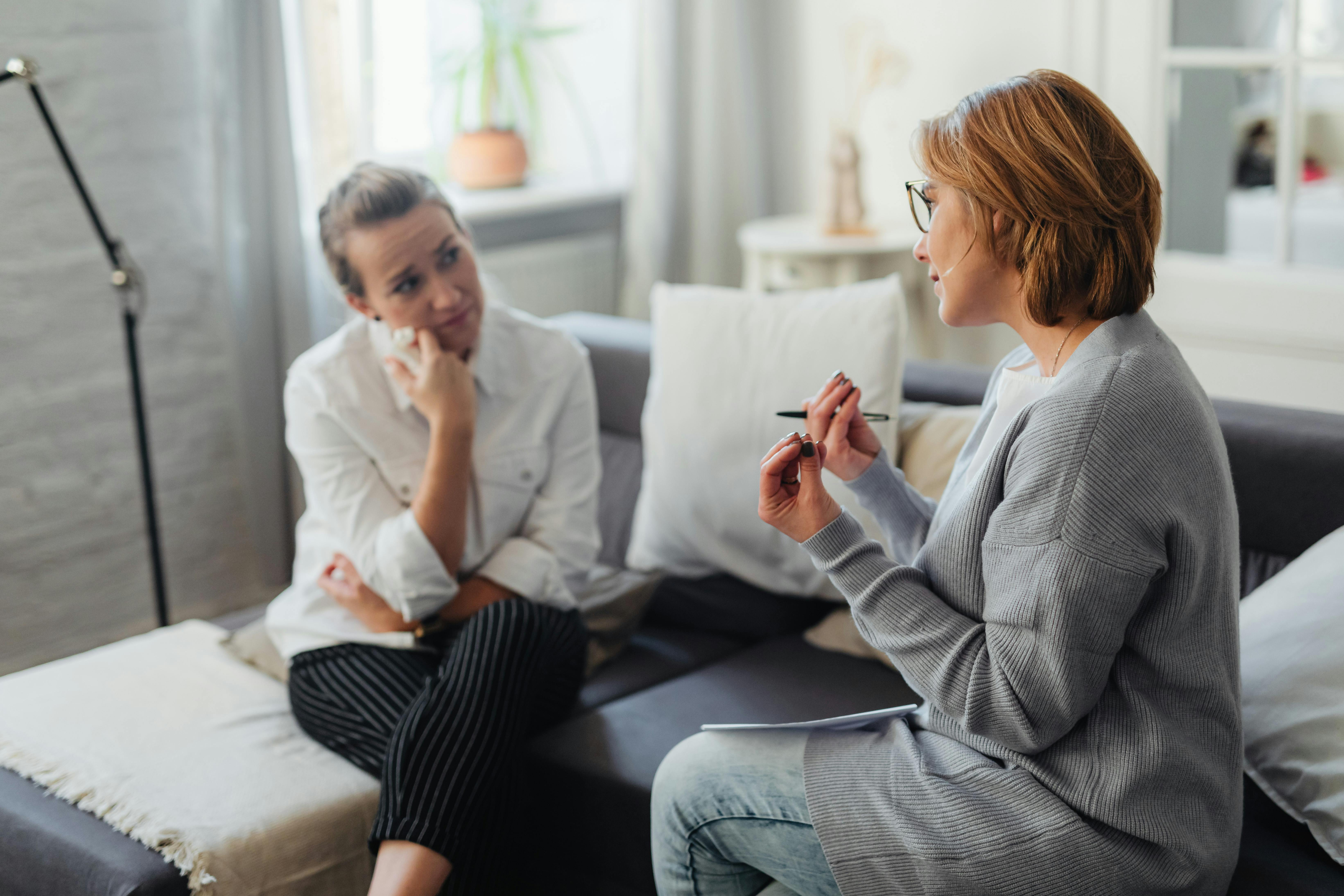 Professional mental health support session